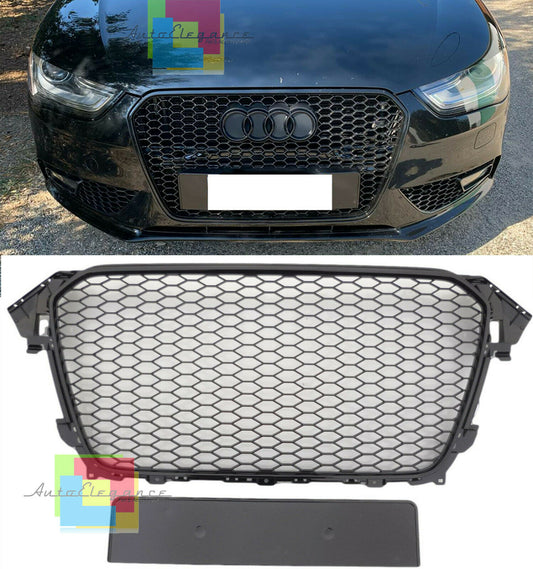 FRONT GRILLE AUDI A4 B8 2012-2015 RS4 HONEYCOMB BLACK - NO LOGO