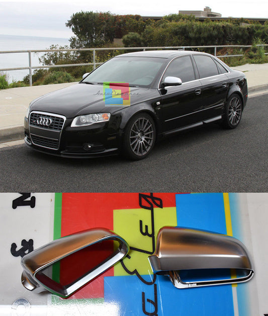 AUDI A4 B7 2004-2007 COPERTURE SATINATE SPECCHI - CALOTTE SPECCHIETTI SLINE S4 AUTOELEGANCERICAMBI