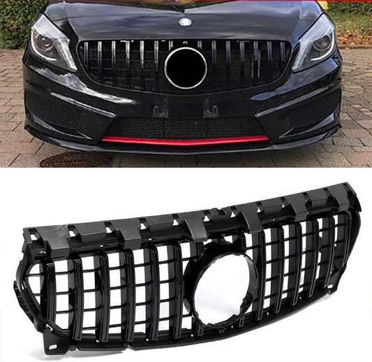 GRIGLIA ANTERIORE NERA PER MERCEDES CLASSE A W176 2012-2015 CALANDRA AMG