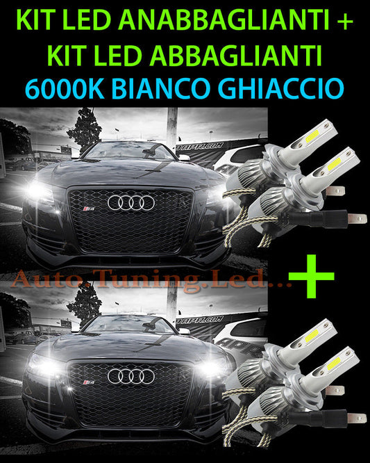 LED HIGH &amp; LOW BEAM LAMP KIT FOR AUDI A4 B8 8K 2008-2014