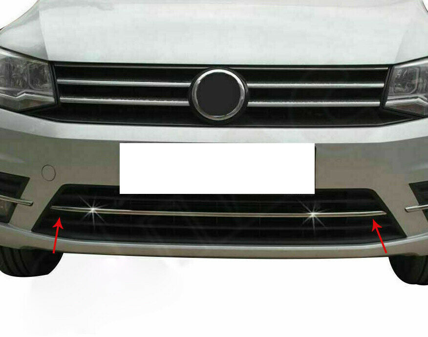 VW CADDY IV 2015+ 3x MODANATURE ANTERIORI CROMATA ADESIVA 3M