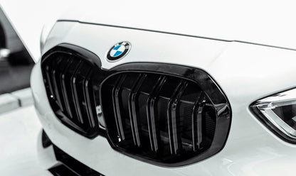 CALANDRA PER BMW SERIE 1 F40 GRIGLIA ANTERIORE DOPPIA FASCIA NERA M SPORT AUTOELEGANCERICAMBI