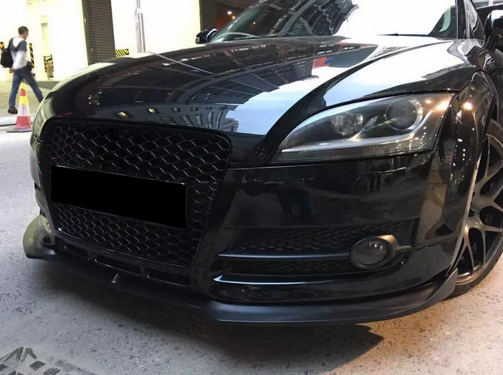 AUDI TT 8J 2006-2014 LAMA SOTTO PARAURTI ANTERIORE IN ABS LOOK SPORTIVO NERO RS AUTOELEGANCERICAMBI