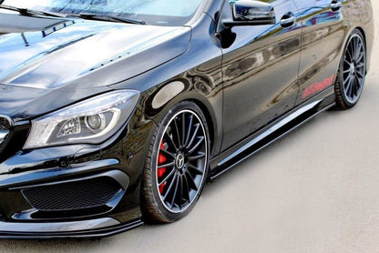 MERCEDES CLA C117 SPLITTER SOTTO MINIGONNE LATERALI ABS NERO LUCIDO 0036