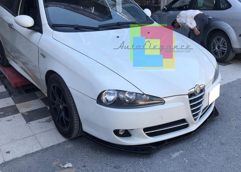 ALFA ROMEO 147 2005-2010 SPLITTER NERO LUCIDO SOTTO PARAURTI ANTERIORE ABS -1- AUTOELEGANCERICAMBI