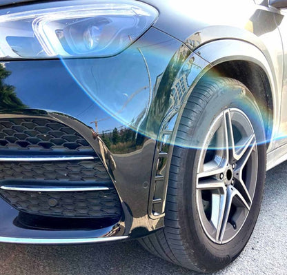 MERCEDES GLE W167 2018+ PRESE D'ARIA PARAURTI ANTERIORE ADESIVE NERO FLAPS