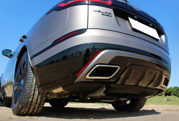 RANGE ROVER VELAR DIFFUSORE POSTERIORE ABS TERMINALI INOX CROMATO
