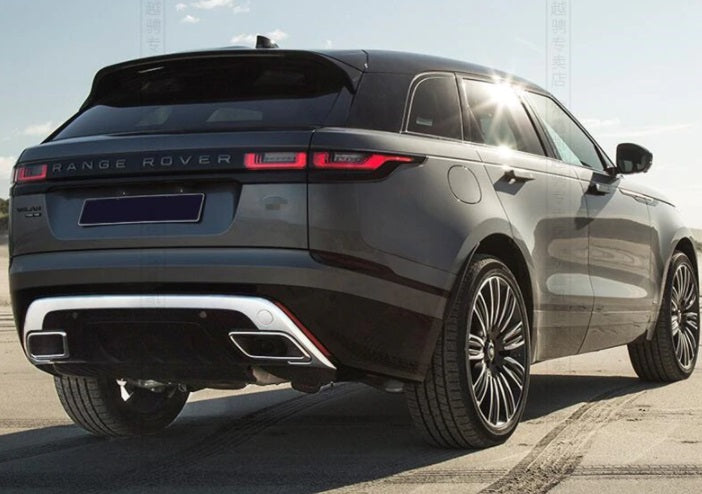 RANGE ROVER VELAR DIFFUSORE POSTERIORE ABS TERMINALI INOX CROMATO