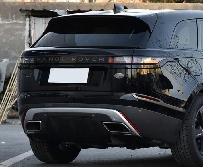 RANGE ROVER VELAR DIFFUSORE POSTERIORE ABS TERMINALI INOX CROMATO