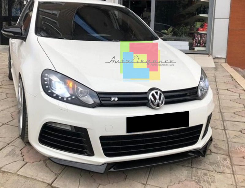 VW GOLF 6 RLINE 2008-2012 FRONT BUMPER SPLASH GUARD ABS SPLITTER BLACK