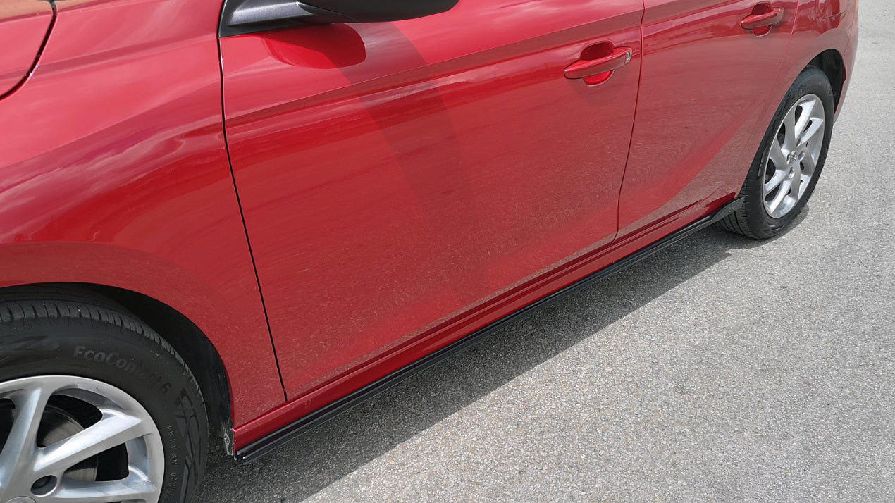 OPEL CORSA F 2019+ SIDE SKIRTS UNDER DOOR ABS SPORT LOOK BLACK