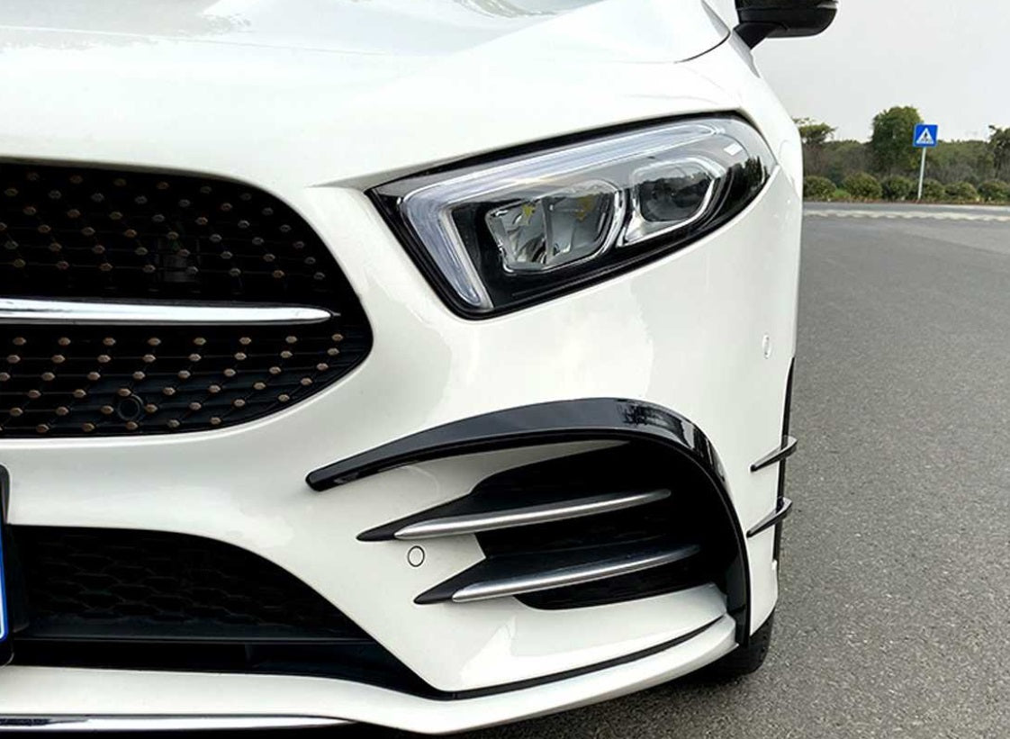 MERCEDES A-CLASS W177 PAIR OF FRONT BUMPER MOULDINGS AMG LOOK 3M