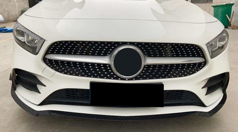 MERCEDES CLASSE A W177 2018+ SPLITTER PARAURTI ANTERIORE CARBONIO LOOK AMG