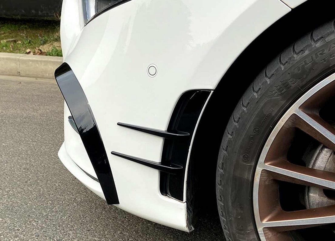 MERCEDES A-CLASS W177 PAIR OF FRONT BUMPER MOULDINGS AMG LOOK 3M