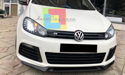 VW GOLF 6 RLINE 2008-2012 FRONT BUMPER SPLASH GUARD ABS SPLITTER BLACK