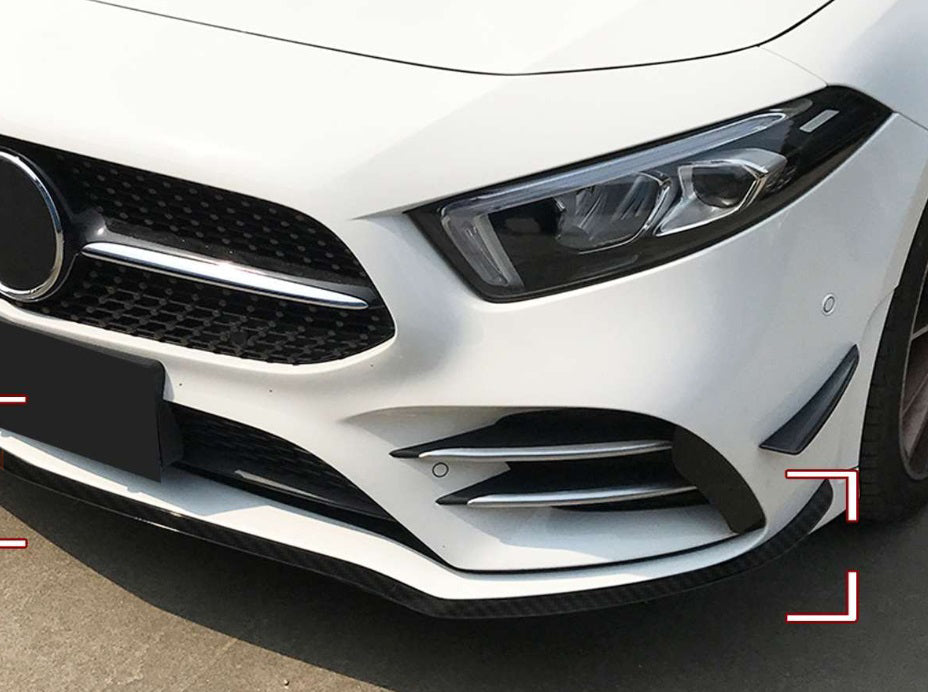 MERCEDES CLASSE A W177 2018+ SPLITTER PARAURTI ANTERIORE CARBONIO LOOK AMG