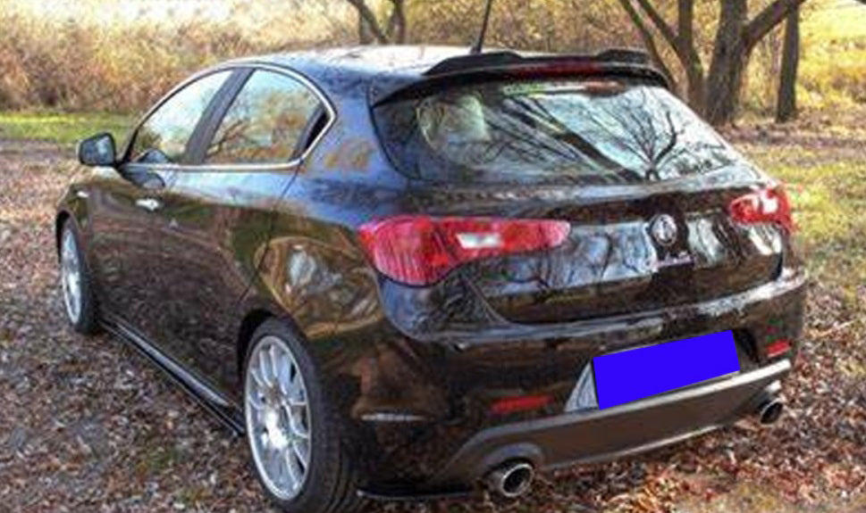 ALFA ROMEO GIULIETTA SPOILER POSTERIORE TETTO AGGIUNTIVA ALA NERO LUCIDO 0039 AUTOELEGANCERICAMBI