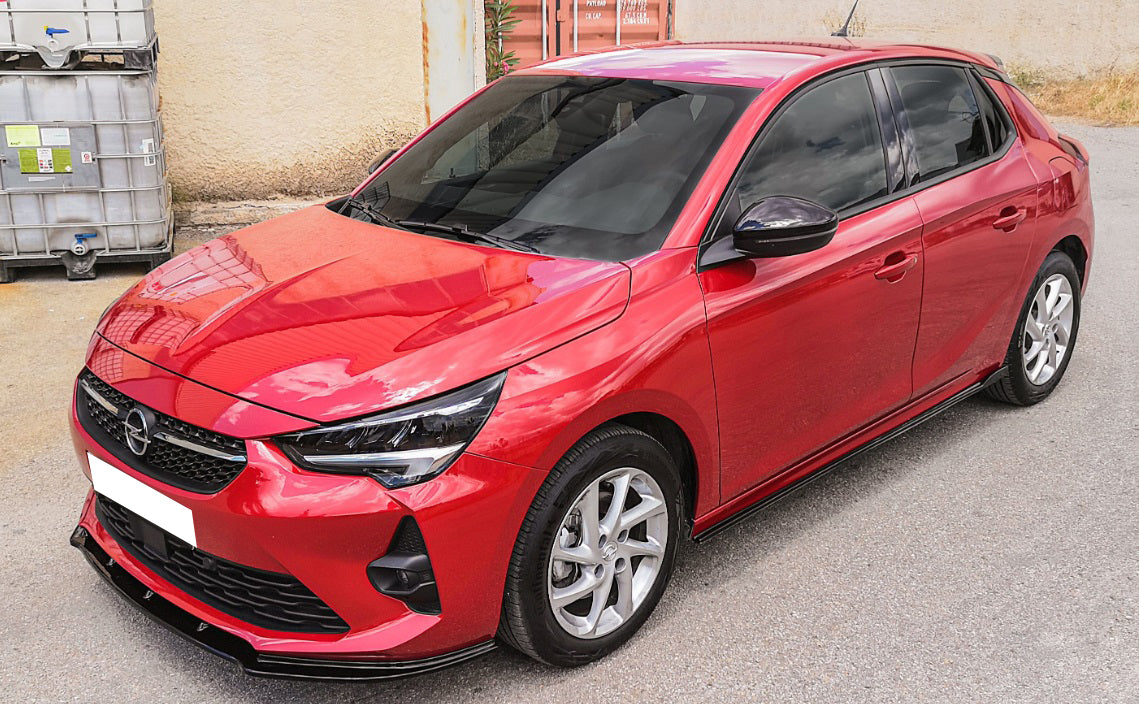 OPEL CORSA F 2019+ SIDE SKIRTS UNDER DOOR ABS SPORT LOOK BLACK