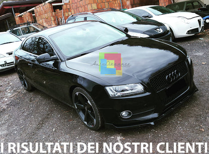 SPLITTER FOR AUDI A5 BLADE UNDER FRONT BUMPER IN GLOSSY BLACK ABS
