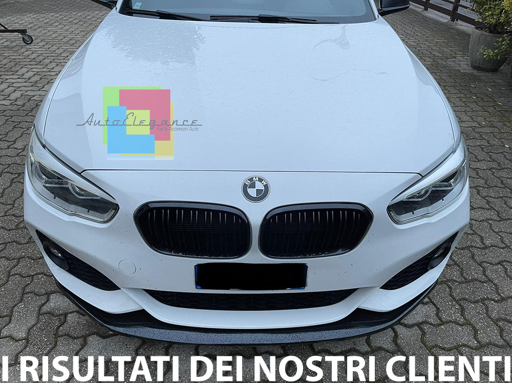 SOTTO PARAURTI ANTERIORE BMW SERIE 1 F20 F21 2015-2018 SPLITTER NERO LUCIDO 0083