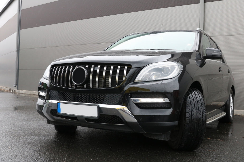 GRIGLIA ANTERIORE MERCEDES ML W166 2011-2015 MASCHERINA AMG PROFILI CROMATI