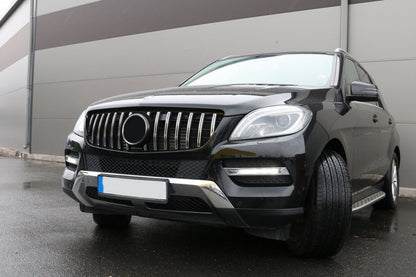 GRIGLIA ANTERIORE MERCEDES ML W166 2011-2015 MASCHERINA AMG PROFILI CROMATI