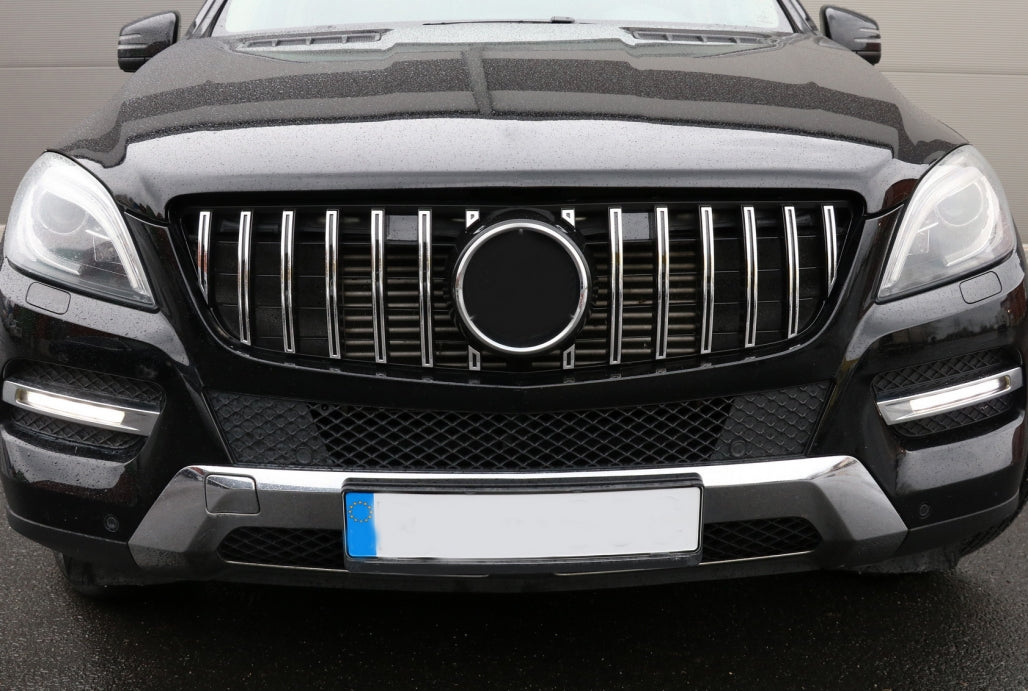 GRIGLIA ANTERIORE MERCEDES ML W166 2011-2015 MASCHERINA AMG PROFILI CROMATI
