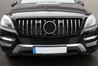 GRIGLIA ANTERIORE MERCEDES ML W166 2011-2015 MASCHERINA AMG PROFILI CROMATI