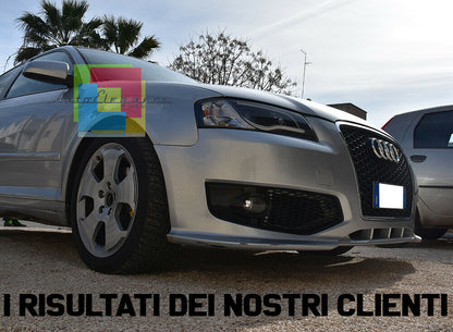 GRIGLIA ANTERIORE AUDI A3 8P 2005-2008 CALANDRA LOOK RS3 BORDO CROMATO .1.