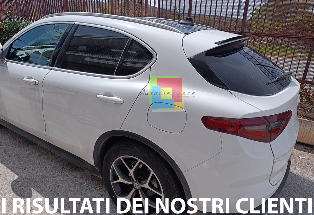 ALFA ROMEO STELVIO SPOILER POSTERIORE TETTO AGGIUNTIVA ALA NERO LUCIDO 0237 AUTOELEGANCERICAMBI