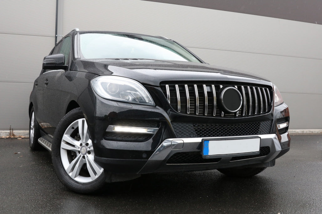 GRIGLIA ANTERIORE MERCEDES ML W166 2011-2015 MASCHERINA AMG PROFILI CROMATI