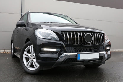 GRIGLIA ANTERIORE MERCEDES ML W166 2011-2015 MASCHERINA AMG PROFILI CROMATI