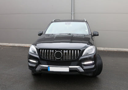 GRIGLIA ANTERIORE MERCEDES ML W166 2011-2015 MASCHERINA AMG PROFILI CROMATI