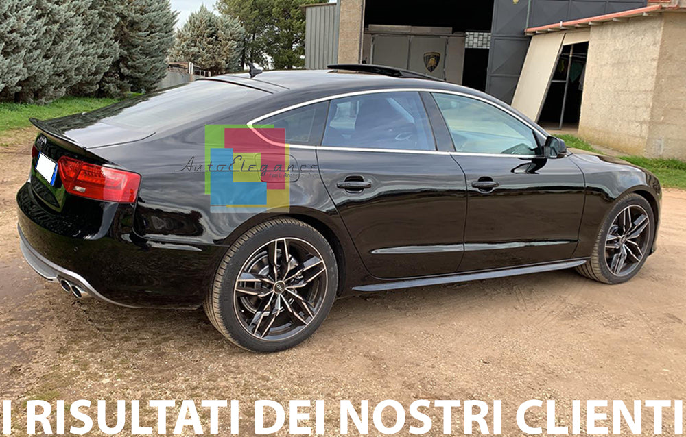 AUDI A5 8T SPORTBACK SPOILER POSTERIORE SUL COFANO ABS LOOK S5 S-LINE NERO AUTOELEGANCERICAMBI