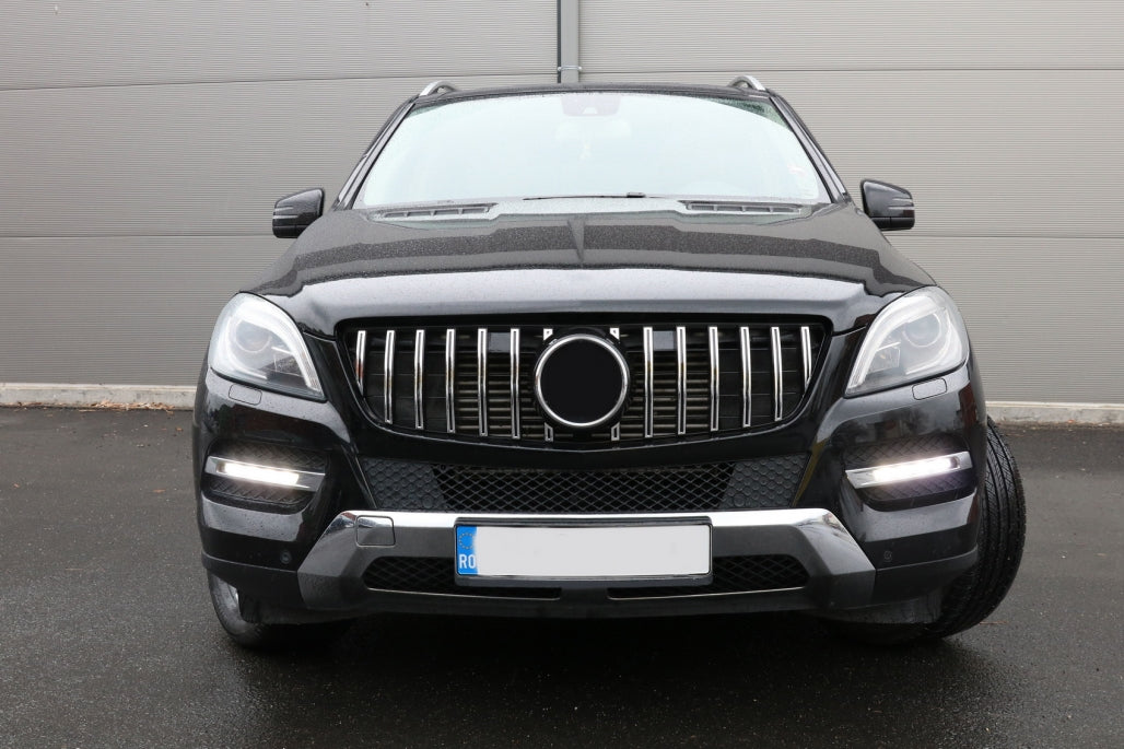 GRIGLIA ANTERIORE MERCEDES ML W166 2011-2015 MASCHERINA AMG PROFILI CROMATI