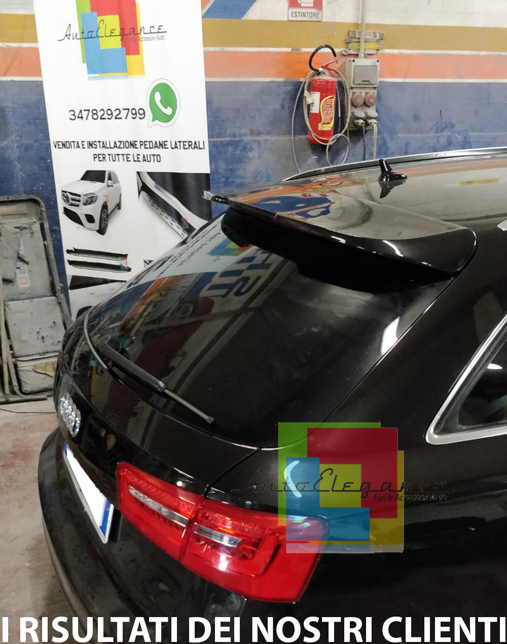 AUDI A6 C7 4G AVANT SPOILER POSTERIORE ALETTONE SUL TETTO ALETTONE LOOK RS6 AUTOELEGANCERICAMBI