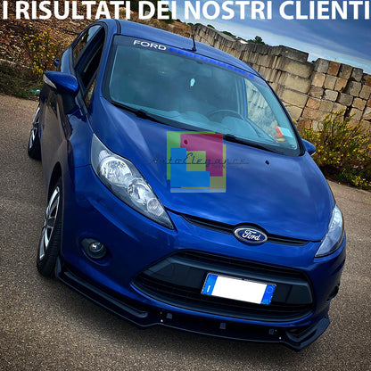 FORD FIESTA MK7 2008-2012 SPLITTER SPOILER SOTTO PARAURTI ANTERIORE ABS NERO LUCIDO