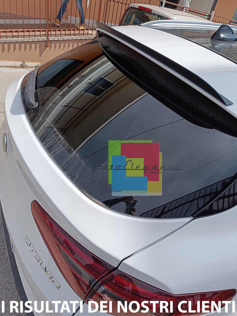 ALFA ROMEO STELVIO SPOILER POSTERIORE TETTO AGGIUNTIVA ALA NERO LUCIDO 0237 AUTOELEGANCERICAMBI