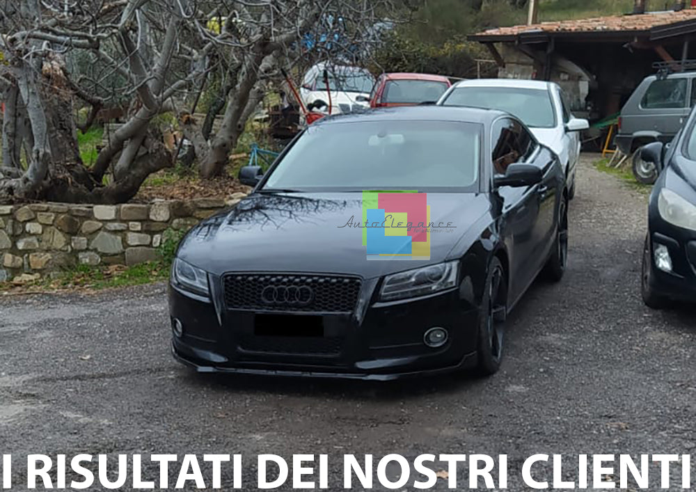 SPLITTER FOR AUDI A5 BLADE UNDER FRONT BUMPER IN GLOSSY BLACK ABS
