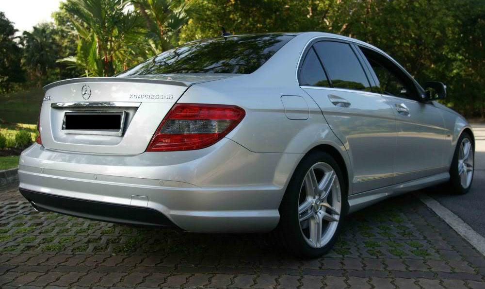 MERCEDES W204 SEDAN 2007-2012 REAR SPOILER HOOD LOOK C63 AMG
