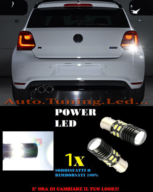 LAMPADA RETROMARCIA A LED P21W BA15 VW POLO 6R 6000K CANBUS NO ERROR