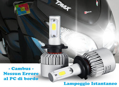 LAMPADE 1 PEZZO H4 + 1 PEZZO H7 CREE LED ISTANTANEO Yamaha T-MAX 2009+ 6000K