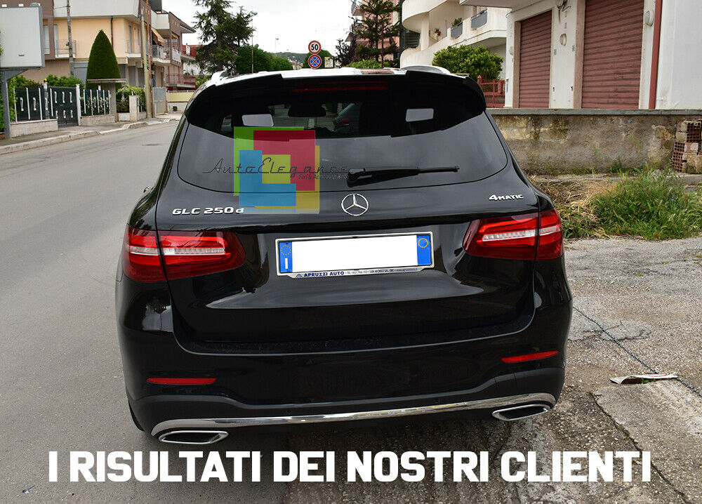 SPOILER AMG POSTERIORE SUL TETTO VERNICIATO NERO PER MERCEDES GLC X253 SUV 2015+