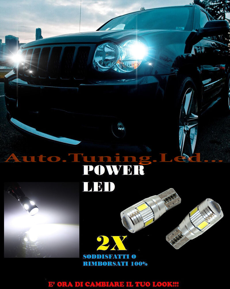 LUCI POSIZIONE JEEP CHEROKEE CANBUS T10 BIANCO 6 LED SUPER QUALITA