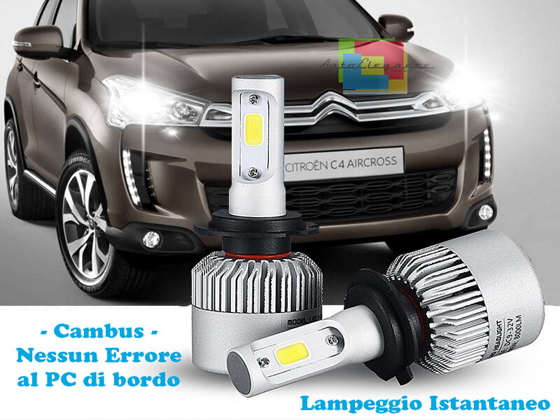 LAMPADE ANABBAGLIANTI LED CITROEN C4 AIRCROSS 2010+ ISTANTANEO 6000K CREE
