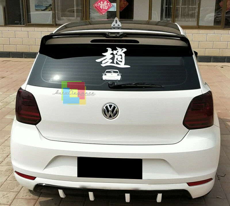 ALETTONE LOOK GTI SPOILER POSTERIORE SUL TETTO PER VW POLO 6R 6C 2011-2017 ABS AUTOELEGANCERICAMBI