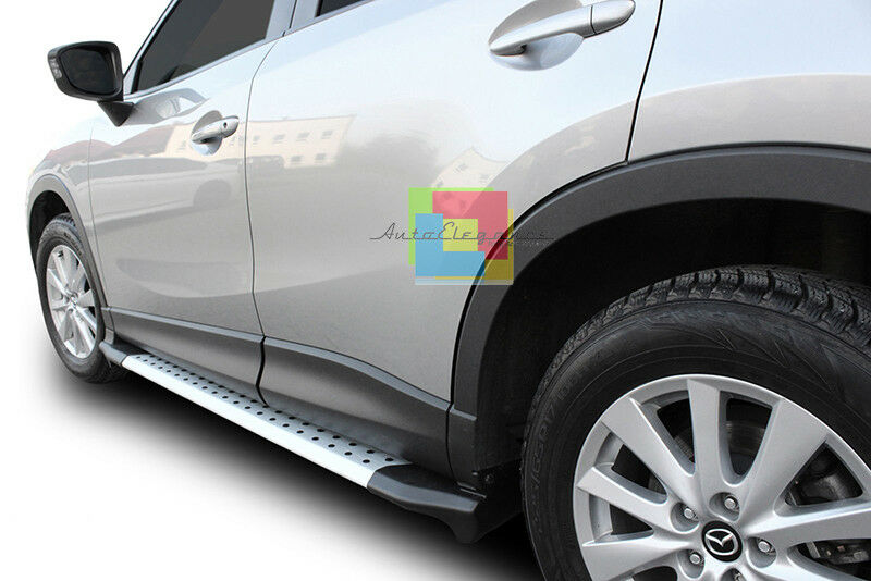 PEDANE LATERALI MAZDA CX-5 2011-2016 SOTTOPORTA ANTI SCIVOLO ALLUMINIO
