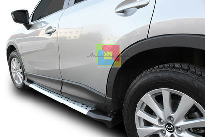 PEDANE LATERALI MAZDA CX-5 2011-2016 SOTTOPORTA ANTI SCIVOLO ALLUMINIO