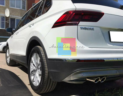 COPPIA TERMINALI DI SCARICO VW TIGUAN 2016+ INOX CROMATI LOOK SPORTIVO AUTOELEGANCERICAMBI