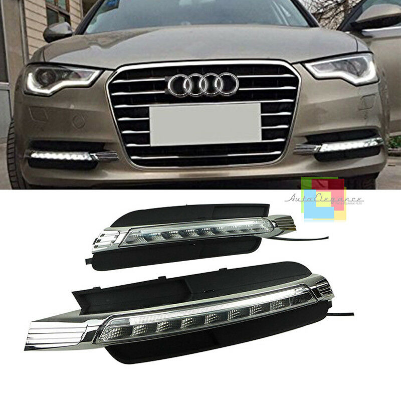 AUDI A6 4G C7 2011-2014 GRIGLIE FENDINEBBIA LUCI DIURNE LED DAYTIME AUTOELEGANCERICAMBI